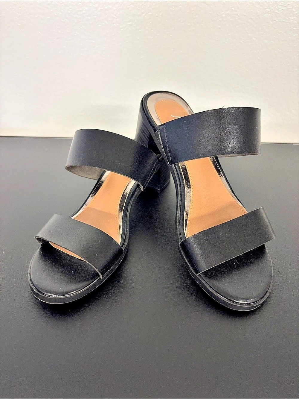 Sugar Black Heeled Sandals size 7